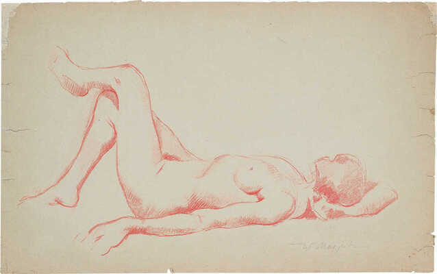 Масютин Василий Николаевич. Обнаженная модель лежа